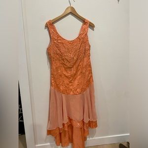 Peach pink costume dress 1920s 1930s style
